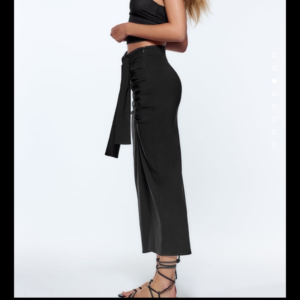 Zara Bow Midi Bodycon Skirt